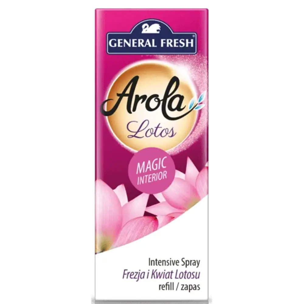 Zdjęcie produktu Zapas do Odświeżacza Powietrza Magiczna Szyszka General Fresh Arola Intensive Spray Frezja i Kwiat Lotosu 40 ml