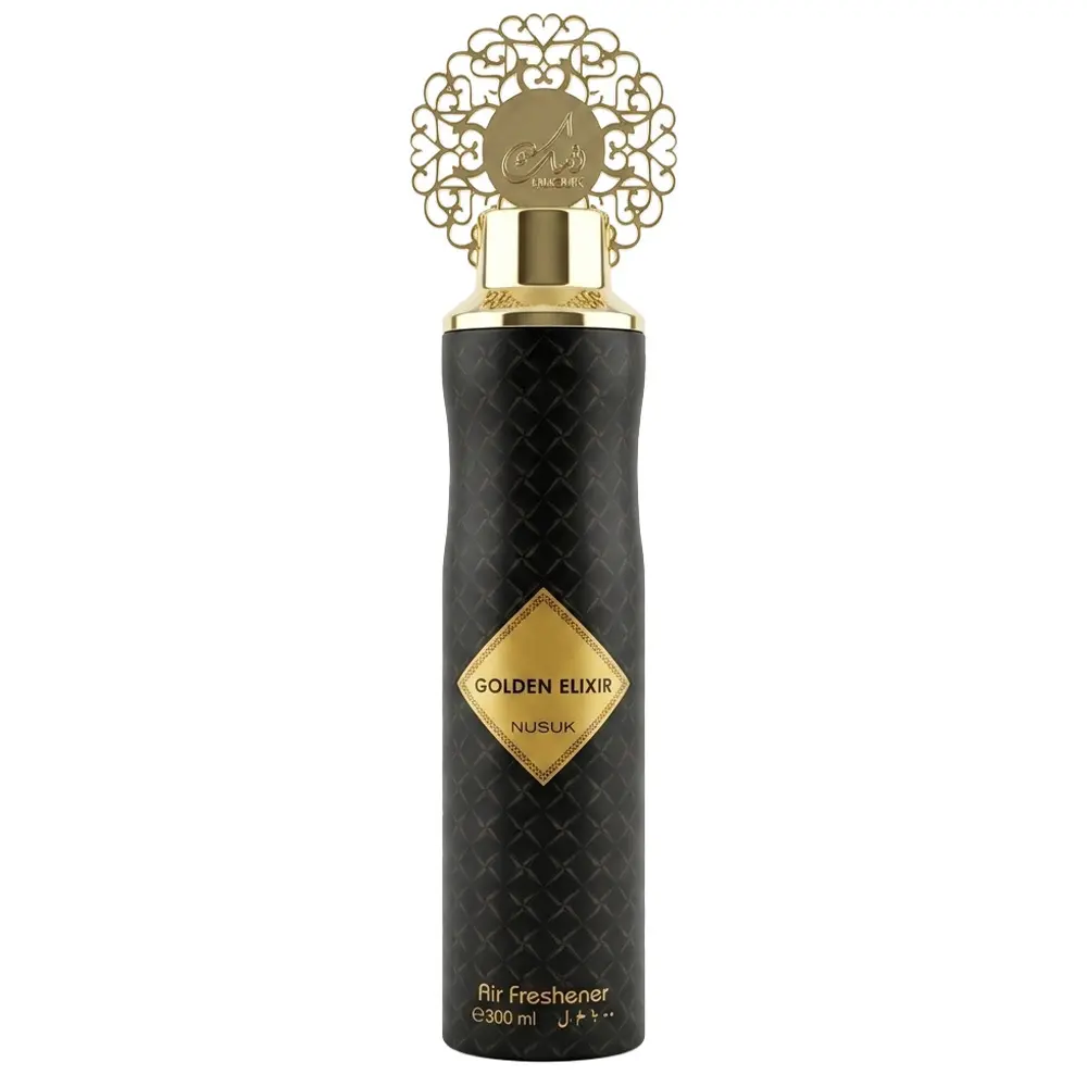 Zdjęcie produktu Odświeżacz Powietrza Dubajski Zapach do Domu Nusuk Golden Eliksir Spray 300ml