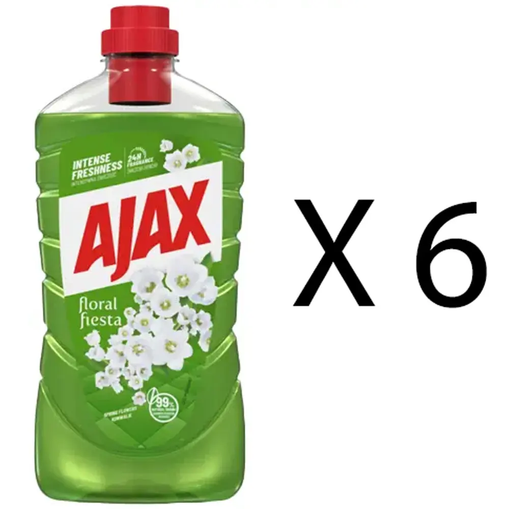 Zdjęcie produktu Ajax Płyn Uniwersalny Wiosenne Kwiaty Konwalie do wszystkich podłóg 6x1L Zestaw 6 L