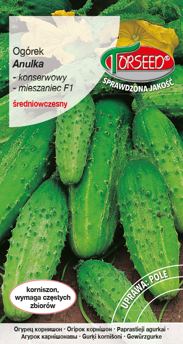 Zdjęcie produktu Ogórek Gruntowy Korniszonowy Anulka F1 3g - Nasiona Ogórka - Uprawa w Ogrodzie