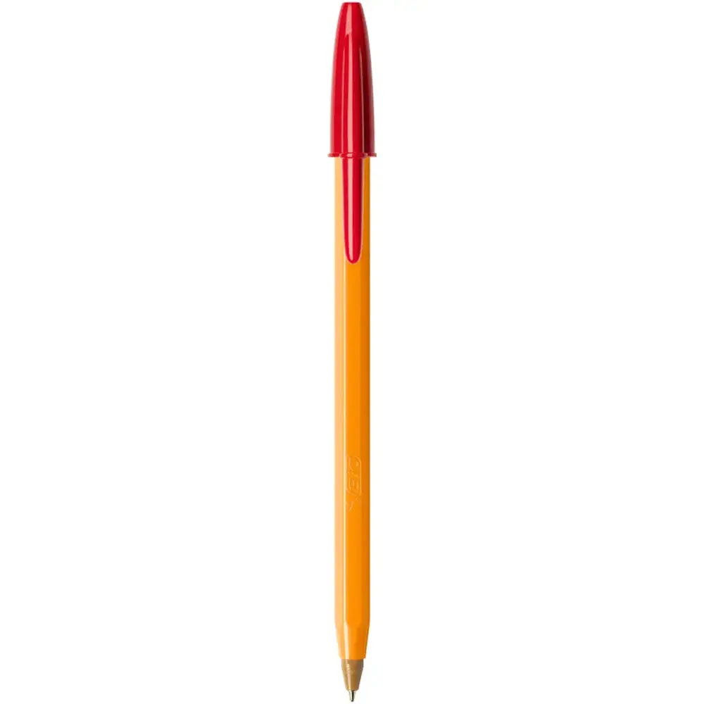 Zdjęcie produktu Długopis BIC Orange z Czerwonym Wkładem Nie Rozmazuje się Wysoka Jakość 1 szt.