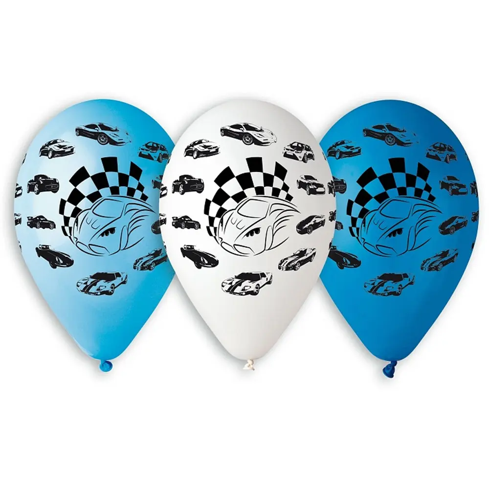 Zdjęcie produktu Zestaw Balonów na Urodziny Imprezę Przyjęcie Samochody 30 cm 5 sztuk