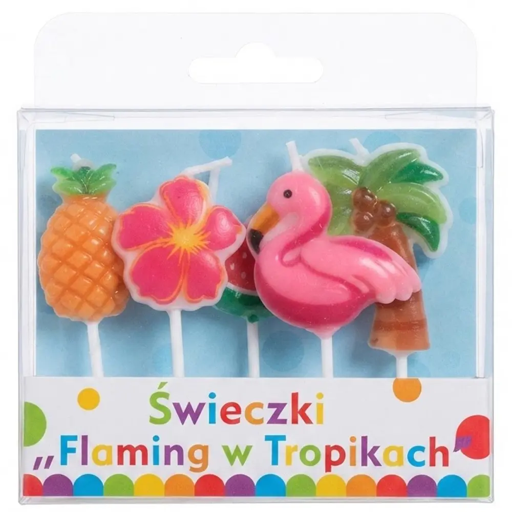 Zdjęcie produktu Świeczki Pikery Flaming w Tropikach dla Dziewczynek 5 szt.