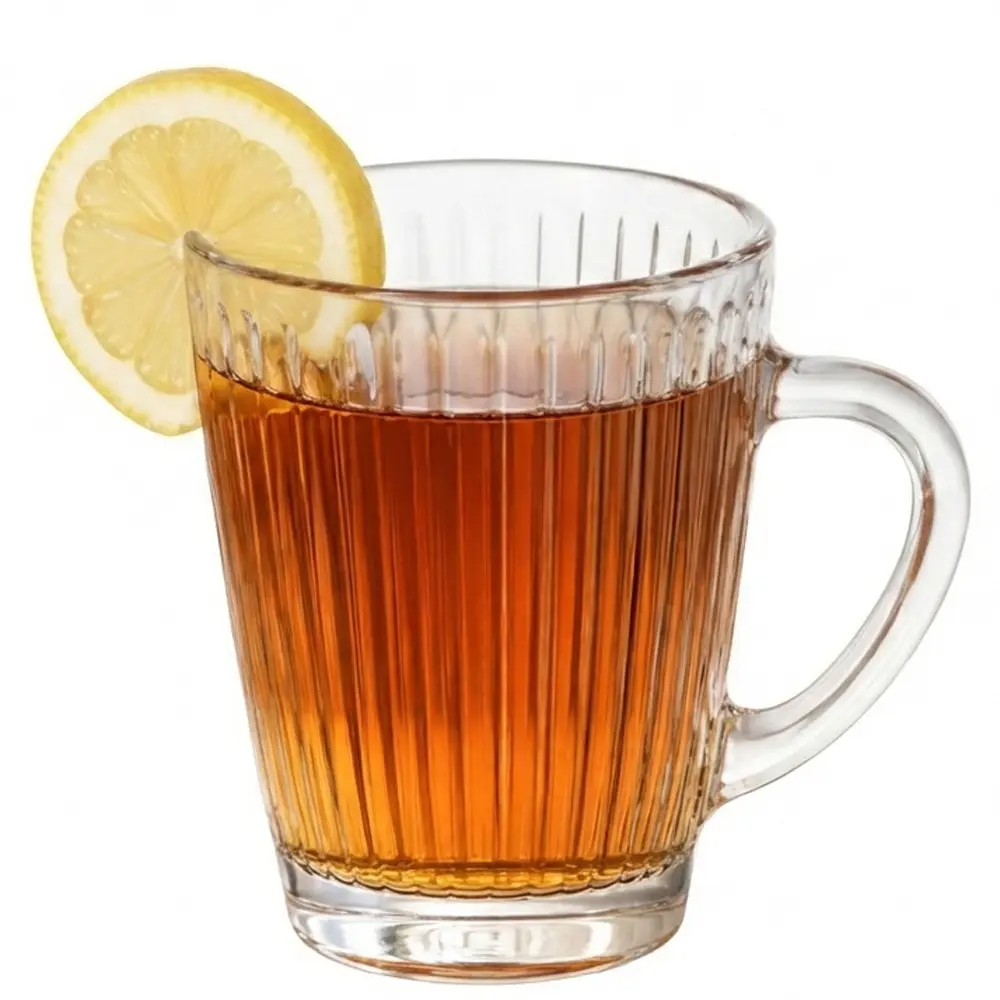 Zdjęcie produktu Kubek Szklany z Uchem do Kawy Herbaty Victoria 250 ml 1 szt.