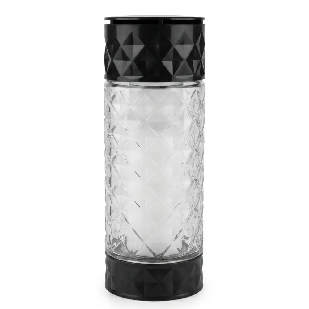 Zdjęcie produktu Znicz szklany Crystal bezbarwny czarny z wkładem 29 cm