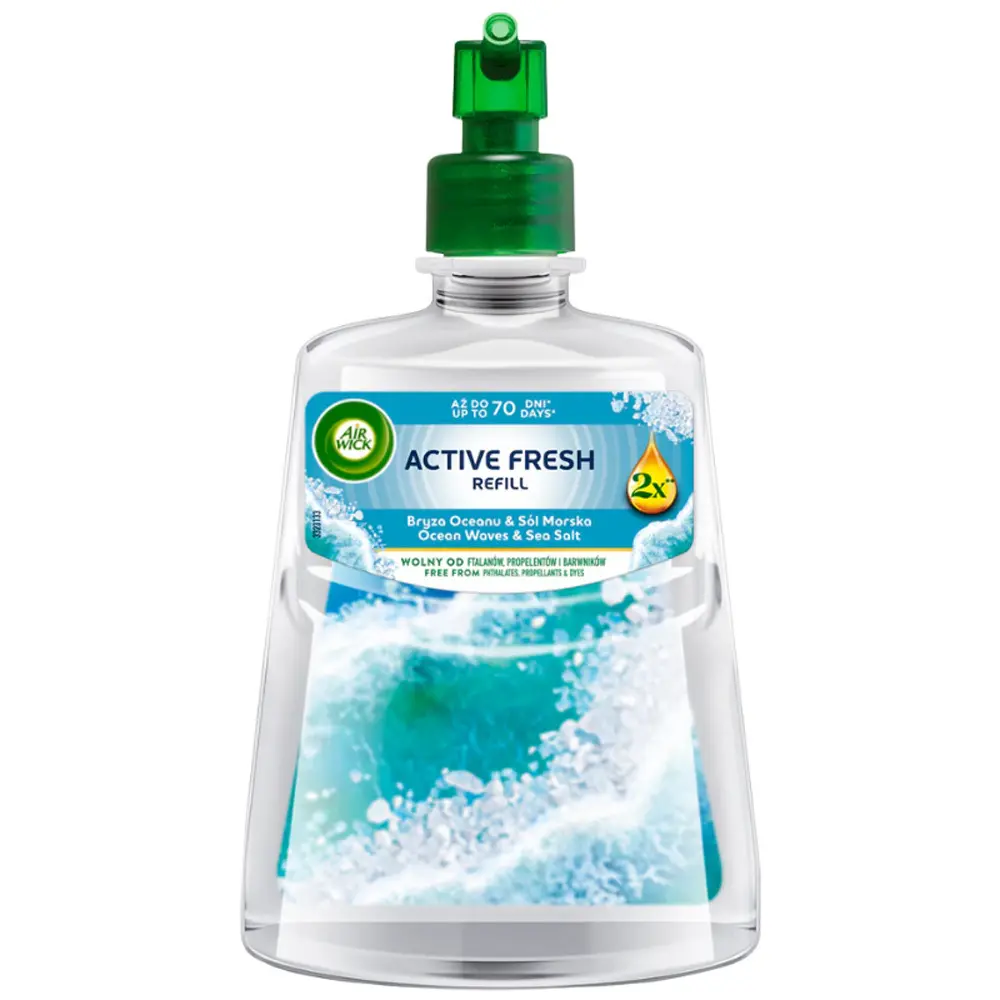 Zdjęcie produktu Odświeżacz Powietrza Zapas AirWick Active Fresh Bryza Oceanu 228 ml