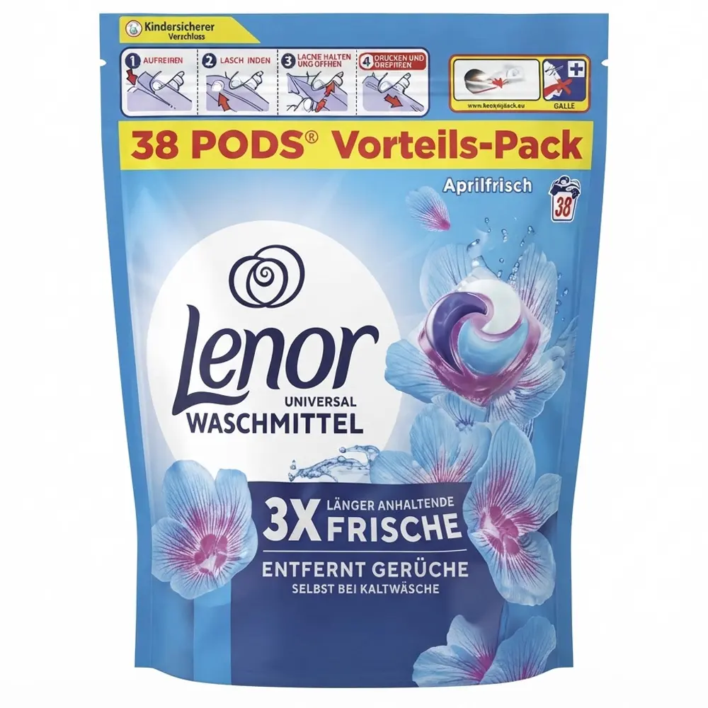 Zdjęcie produktu Kapsułki do Prania Lenor Uniwersalne do Bieli i Kolorów Aprilfrisch 38 szt.