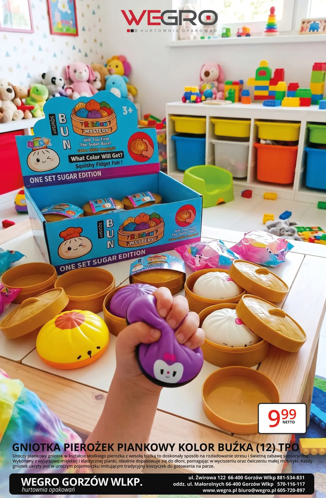 Zdjęcie produktu Gniotek Antystresowy Pierożek w Pudełku Zabawka Sensoryczna do Ściskania mix kolor 1 szt.