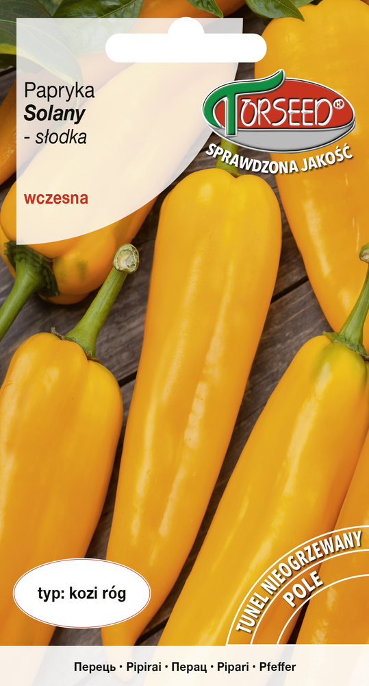 Zdjęcie produktu Papryka Słodka Solany Żółta 05g - Nasiona Papryki Słodkiej - Uprawa w Ogrodzie