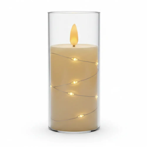 Zdjęcie produktu Świeca led wkład do zniczy latarenek tuba z drucikami ciepły biały 12,5 cm