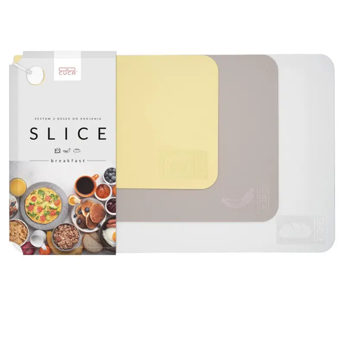 Zdjęcie produktu Zestaw 3 desek do krojenia SLICE Breakfast do warzyw nabiału kpl 3szt.