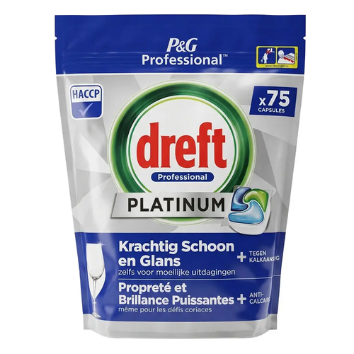 Zdjęcie produktu Kapsułki do zmywarki Dreft Platinum All in One 75 sztuk