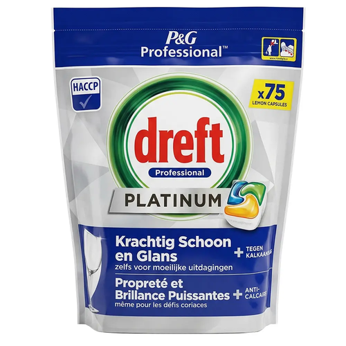 Zdjęcie produktu Kapsułki do zmywarki Dreft Platinum Lemon 75 sztuk tabletki