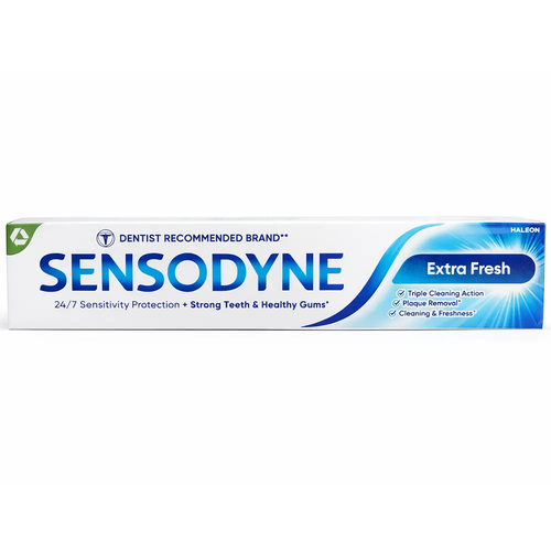 Zdjęcie produktu Pasta do zębów Sensodyne Extra Fresh usuwa płytkę nazębną polecana przez dentystów 75ml 