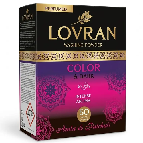 Zdjęcie produktu Proszek do prania Lovran Color & Dark amla patchouli perfumowany 50 prań 2,5kg