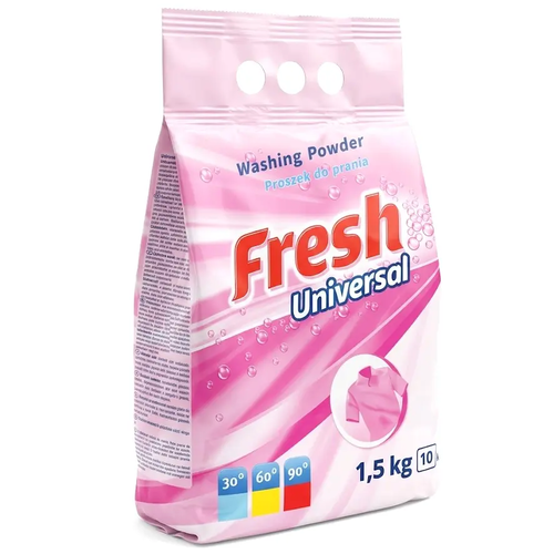 Zdjęcie produktu Proszek do prania Uniwersalny Fresh Uniwersal do białych i do kolorowych tkanin 1,5kg 10 prań