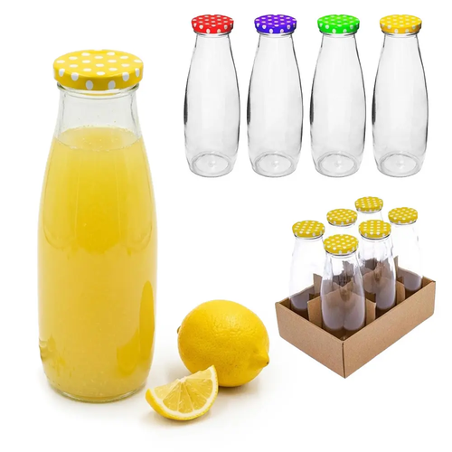 Zdjęcie produktu Butelka szklana na sok domowe przetwory słoik z zakrętką 480 ml 20,7 cm