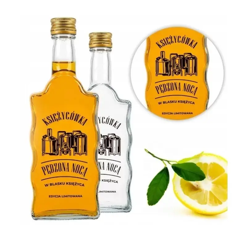 Zdjęcie produktu Butelka z Zakrętką Księżycowa Fala na alkohol Whisky Wino Nalewki Bimber