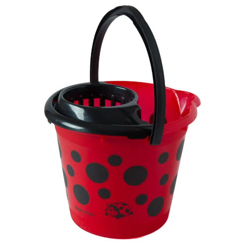 Zdjęcie produktu Wiadro z wyciskaczem do mopa 12l czerwone w biedronki 32 cm