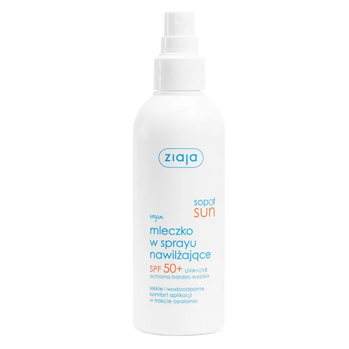 Zdjęcie produktu Mleczko w sprayu nawilżające ochrona przeciwsłoneczna spf 50 uva uvb 170ml