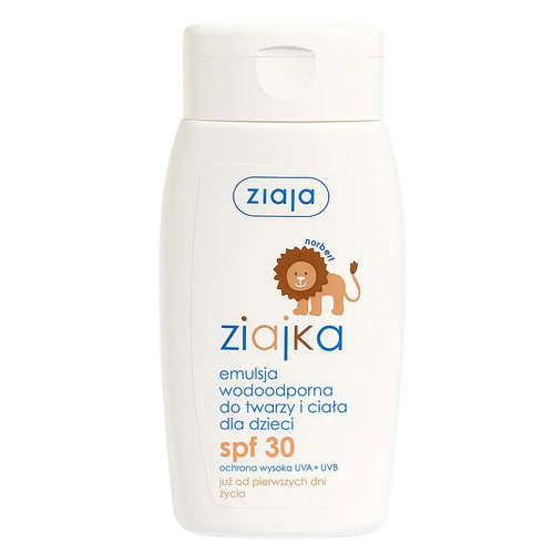 Zdjęcie produktu Emulsja wodoodporna do twarzy i ciała dla dzieci Ziaja Ziajka spf 30 125 ml