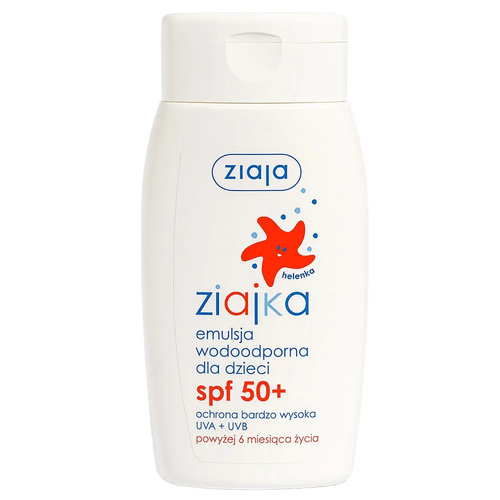 Zdjęcie produktu Emulsja wodoodporna dla dzieci spf 50+ Ziaja Ziajka bardzo wysoka ochrona uva uvb 125 ml
