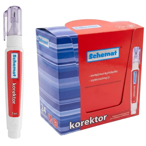 Zdjęcie produktu Korektor w płynie długopis z metalową końcówką szybkoschnący 7 mlm 1 szt.