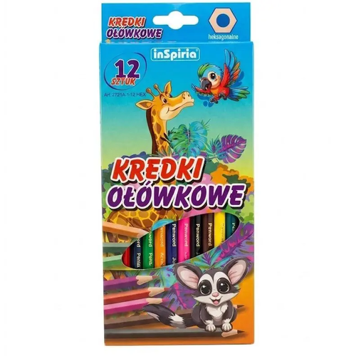 Zdjęcie produktu Kredki Ołówkowe zestaw 12 kolorów do rysowania dla dzieci heksagonalne 