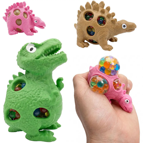 Zdjęcie produktu Gniotek Antystresowy Dinozaur Wyskakujące Kulki zabawka Sensoryczna 8x5 cm mix wzór 1 szt.