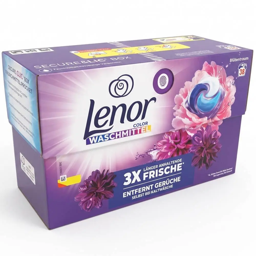 Zdjęcie produktu Kapsułkii do Prania Tkanin Kolorowych Lenor Blutentraum do kolorów 38 szt.