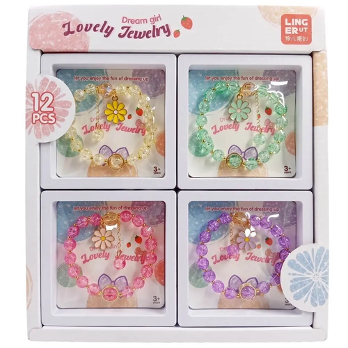 Zdjęcie produktu Bransoletka dla Dziewczynek Bizuteria Lowly Jewerly Flowers 3+ mix wzór 1 szt.
