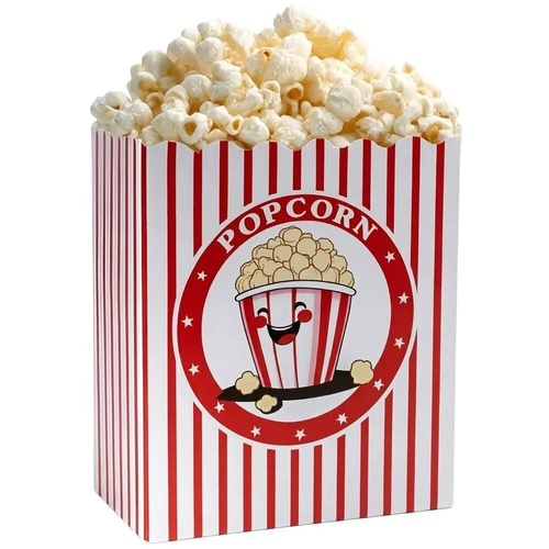 Zdjęcie produktu Karton Pudelko na Popcorn opakowanie z dnem automatycznie składanym 19x10x23 cm 10 szt.