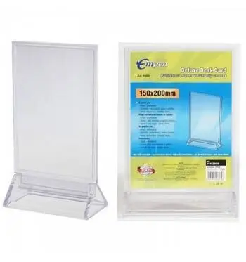 Zdjęcie produktu Stojak Plastikowy Pionowy na ulotki menu i reklamy Empen 150x200 mm
