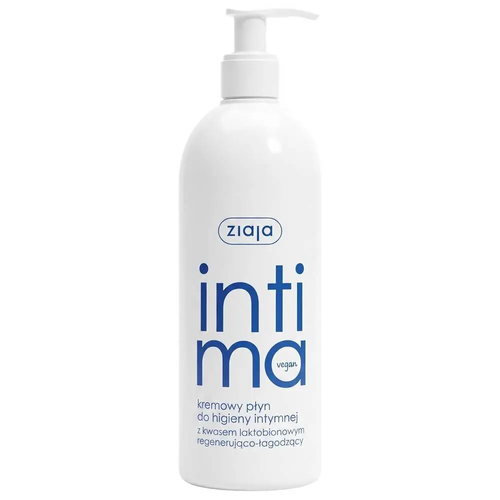 Zdjęcie produktu Płyn do Higieny Intymnej z kwasem laktobionowym z dozownikiem Ziaja Intima vegan friendly 500ml