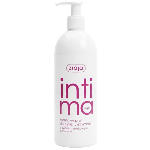 Zdjęcie produktu Płyn do Higieny Intymnej z kwasem mlekowym ochronny z dozownikiem Ziaja Intima vegan friendly 500ml