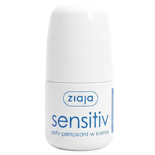 Zdjęcie produktu Antyperspirant w Kremie dla Kobiet dezodorant w kulce Ziaja Sensitiv skutecznie neutralizuje pot 60 ml