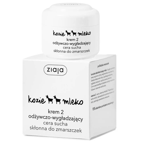 Zdjęcie produktu Krem 2 Odżywczo-wygładzający Kozie Mleko Ziaja cera sucha skłonna do zmarszczek 50 ml