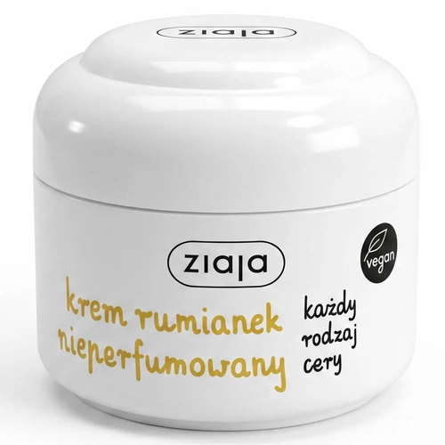 Zdjęcie produktu Krem do Twarzy Ziaja Rumianek Nieperfumowany każdy rodzaj cery sucha normalna tłusta 50 ml 
