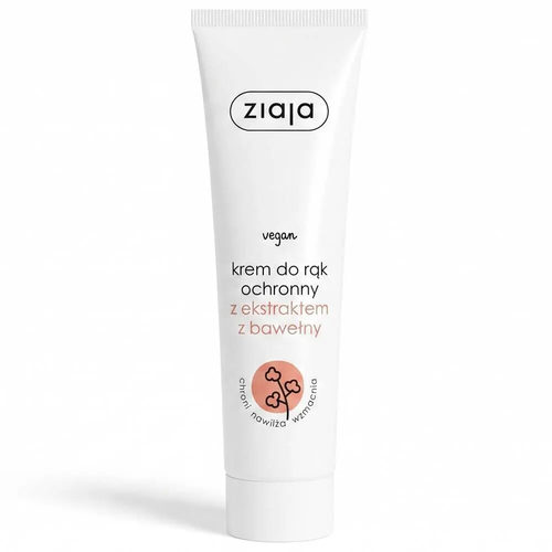 Zdjęcie produktu Krem do rąk ochronny Ziaja z Ekstraktem z Bawełny chroni nawilża wzmacnia 100 ml
