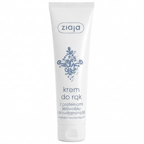 Zdjęcie produktu Krem do rąk ochronny Ziaja z Proteinami Jedwabiu i B5 wygładza nawilża łagodzi 100 ml