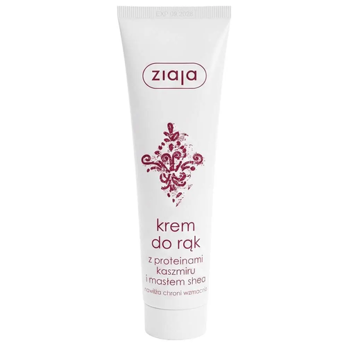 Zdjęcie produktu Krem do rąk ochronny Ziaja z Proteinami Kaszmiru i Masłem Shea nawilża chroni wzmacnia 100 ml