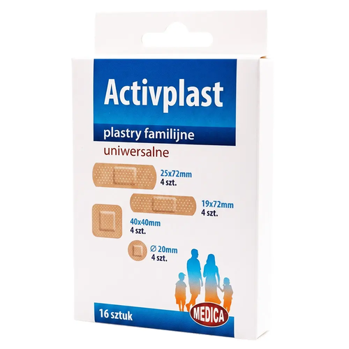 Zdjęcie produktu Plastry familijne uniwersalne mix zestaw plastrów opatrunkowych 16szt.