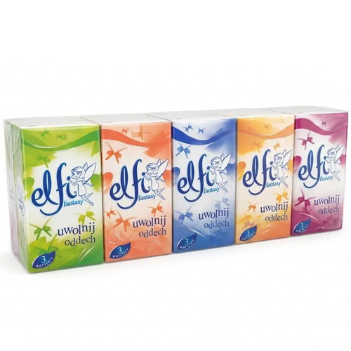 Zdjęcie produktu Chusteczki Higieniczne Elfi Fantasy Uwolnij Oddech 3 warstawy cellulozowe 10 x 10 sztuk