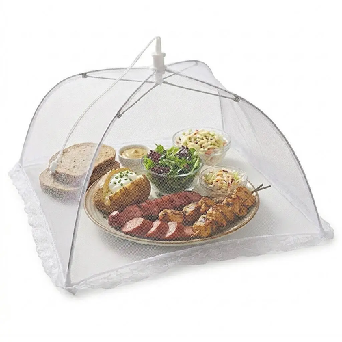 Zdjęcie produktu Osłonka na Żywność siatkowa z koronką parasol ochronny moskitiera na stół 45 cm