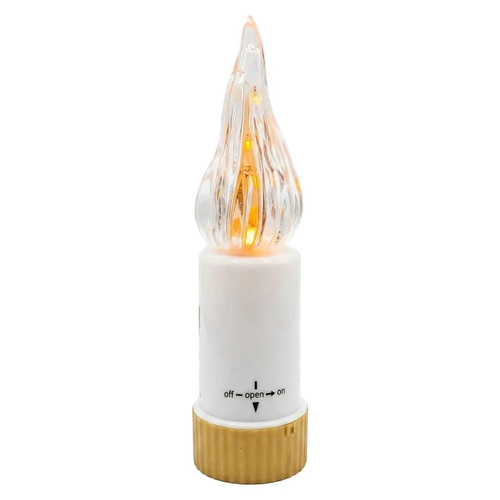 Zdjęcie produktu Wkład led do zniczy żywy płomień biały ciepły 14,5cm baterie w zestawie