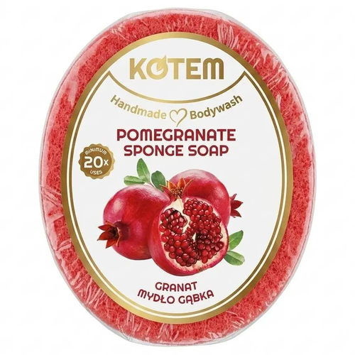 Zdjęcie produktu Mydło w Gąbce Kotem Owoc Granatu wystarczy na minimum 20 kąpieli