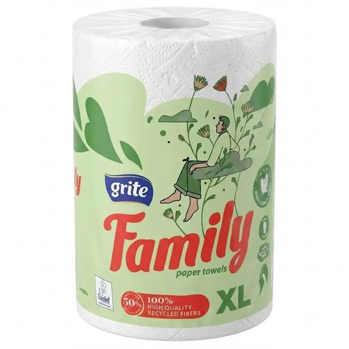 Zdjęcie produktu Ręcznik papierowy Grite Family Paper Towels XL 2 warstwy 250 listków