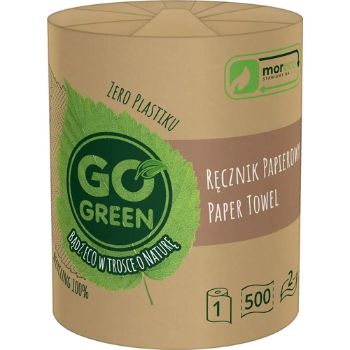 Zdjęcie produktu Ręcznik Papierowy Go Green XL Eco Produkcja 500 listków 2 warstwy 1 Rolka 