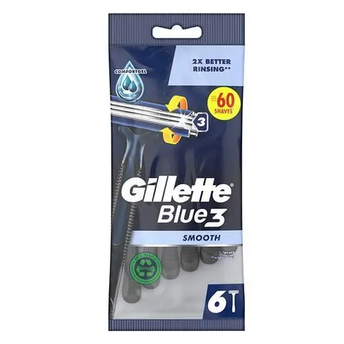 Zdjęcie produktu Maszynka do Golenia dla Gillette Blue 3 Smooth dla mężczyzn 6 sztuk