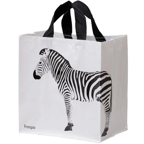 Zdjęcie produktu Torba na Zakupy Animal Wzór Zebra Wytrzymała Elegancka Ekologiczna 24 L mix kolor 1 szt.